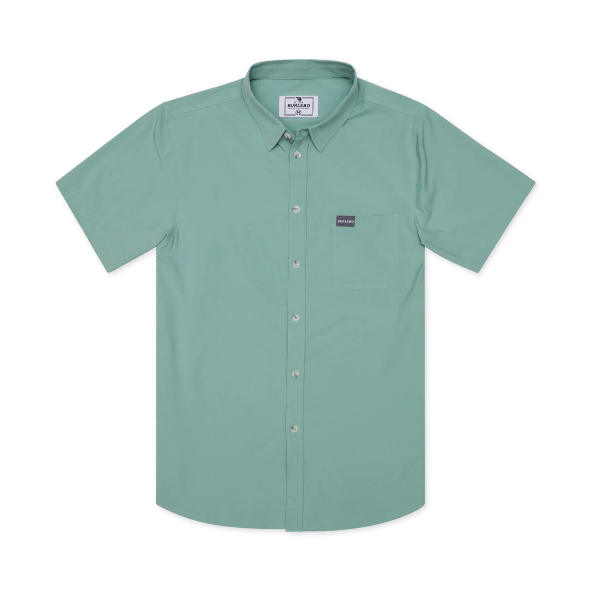 Burlebo Performance Button Up - Ocean Swell